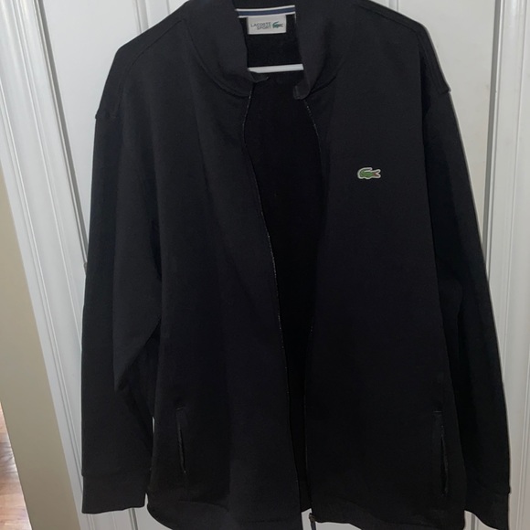Men's Zippered Stand-Up Collar Piqué Fleece Jacket